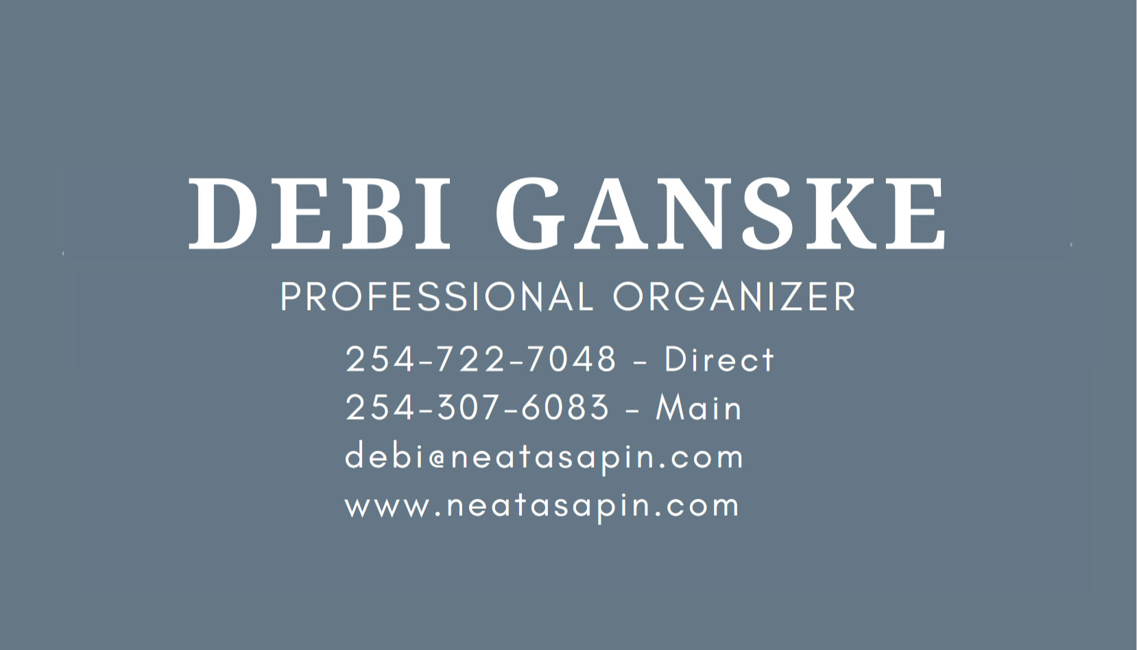 Debi Ganske Neat as a Pin Organizing Experts Waco