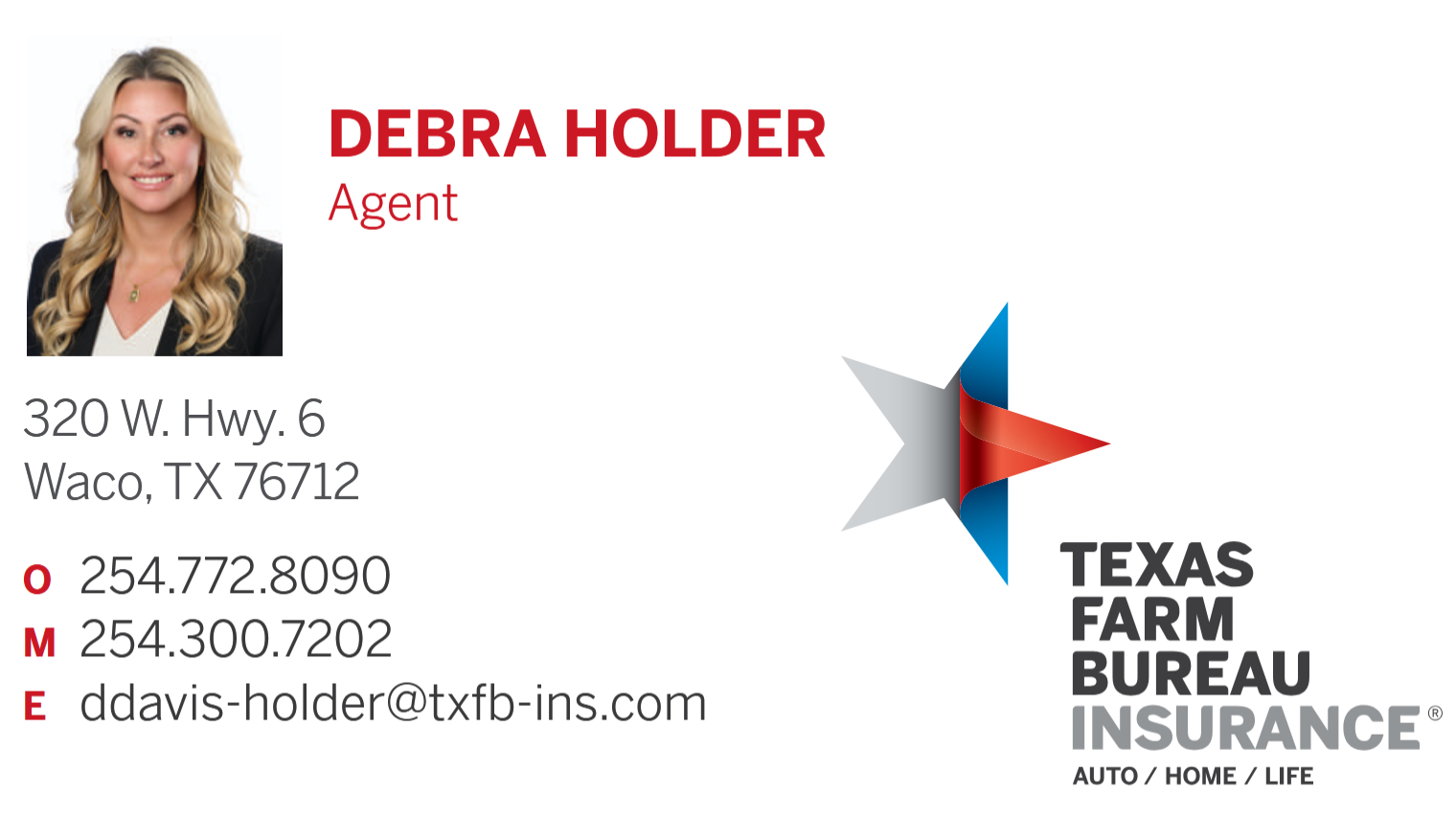 Debra Davis-Holder, Texas Farm Bureau Insurance, Waco, Texas