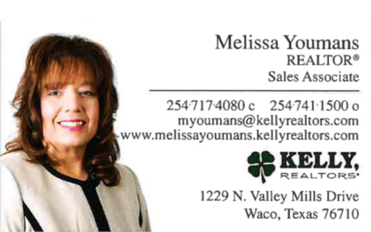 Melissa Youmans Kelly Realtors Waco, Texas