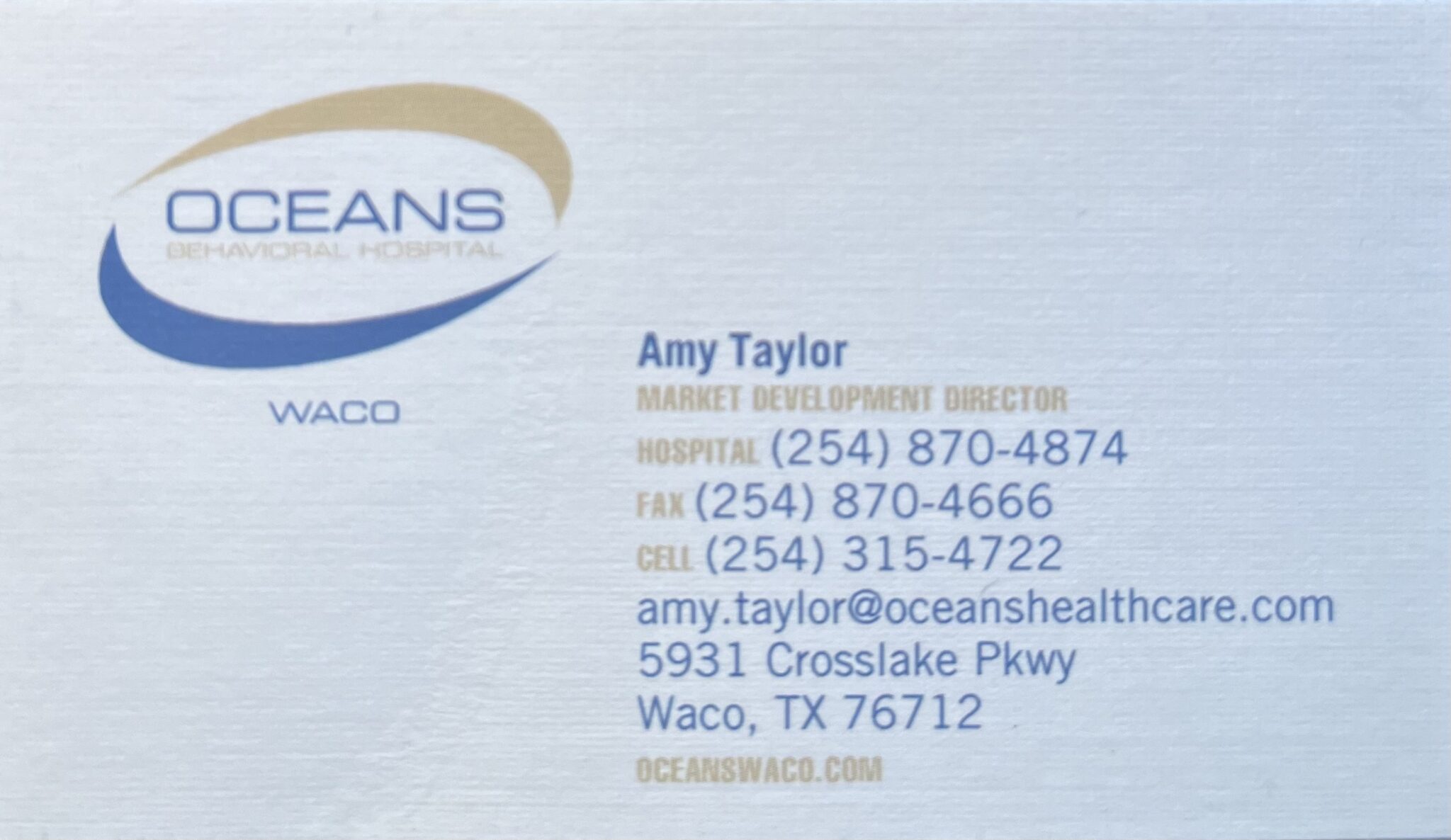 Amy Taylor Oceans Behavioral Waco