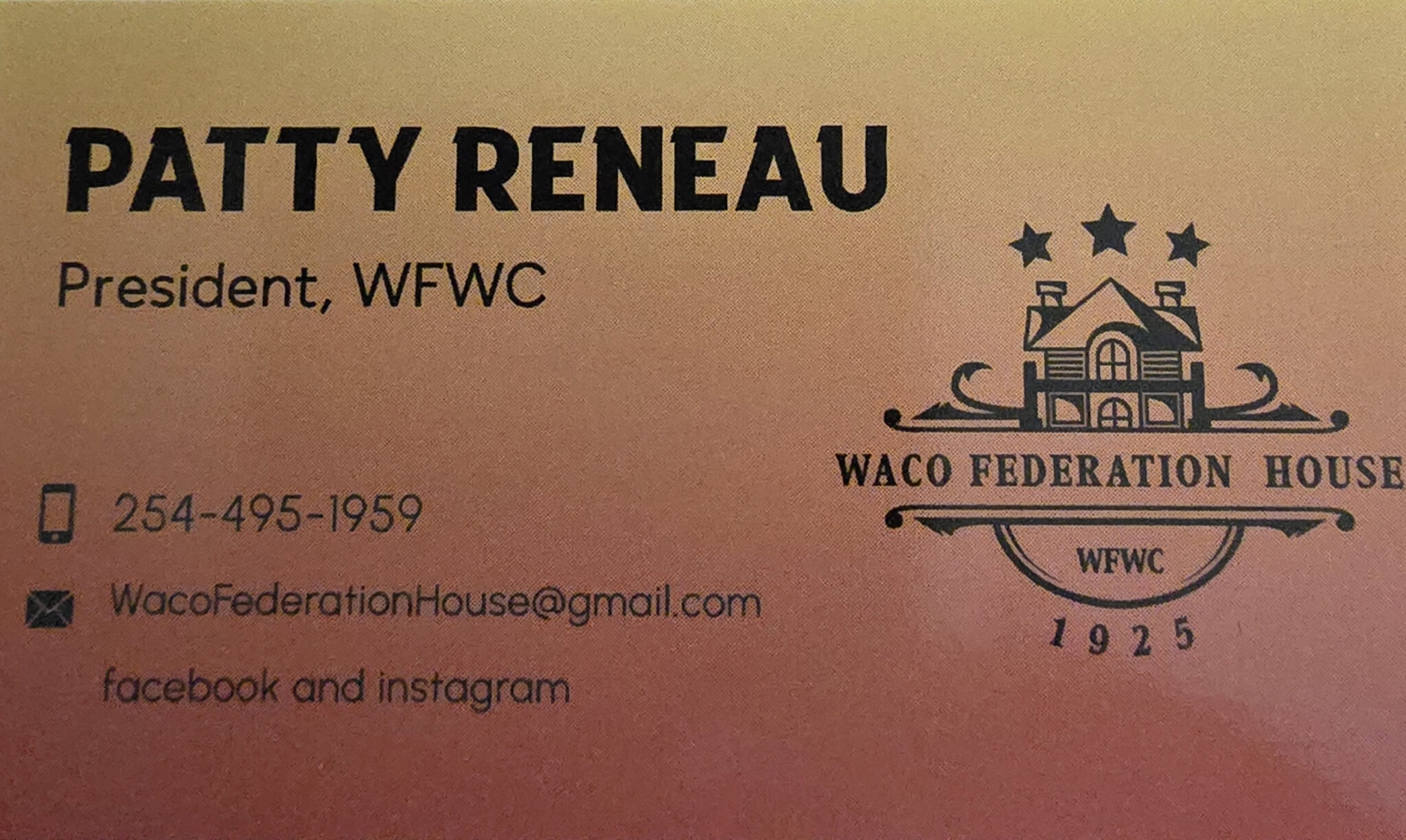 Patty Reneau Waco Federation House
