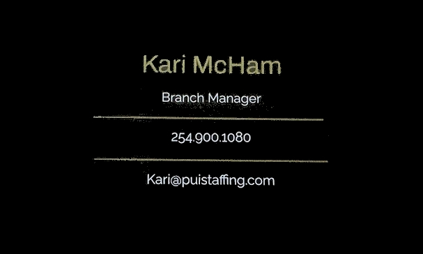 Kari McHam Placements Unlimited Staffing Waco, Texas