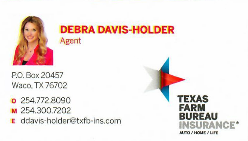 Debra Davis-Holder, Texas Farm Bureau Insurance, Waco, Texas