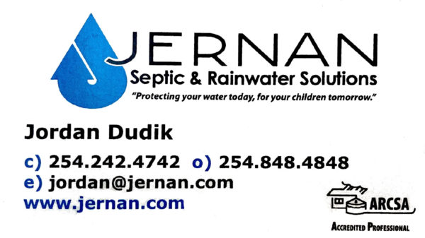 Jernan Septic & Rainwater Solutions Waco Texas Jordan Dudik