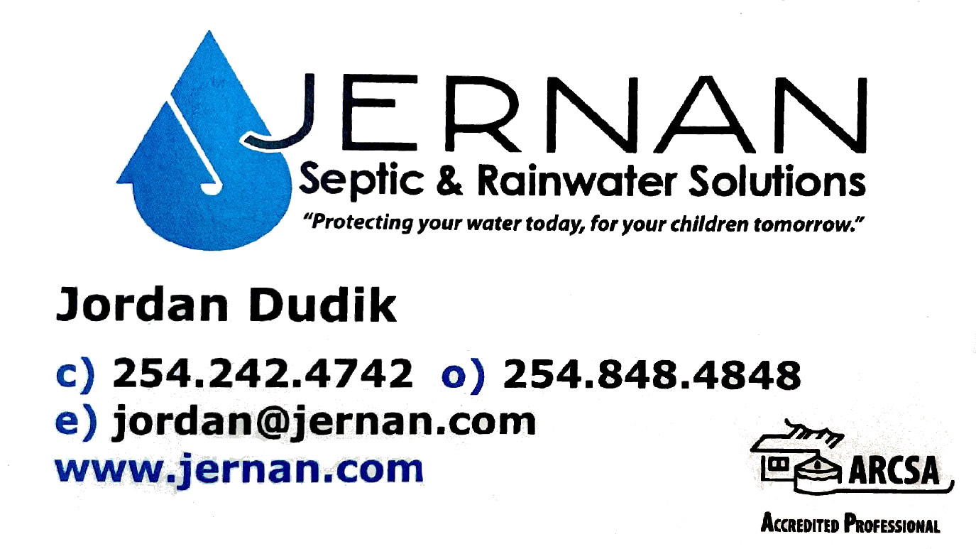 Jordan Dudik Jernan Septic & Rainwater Solutions Waco, Texas