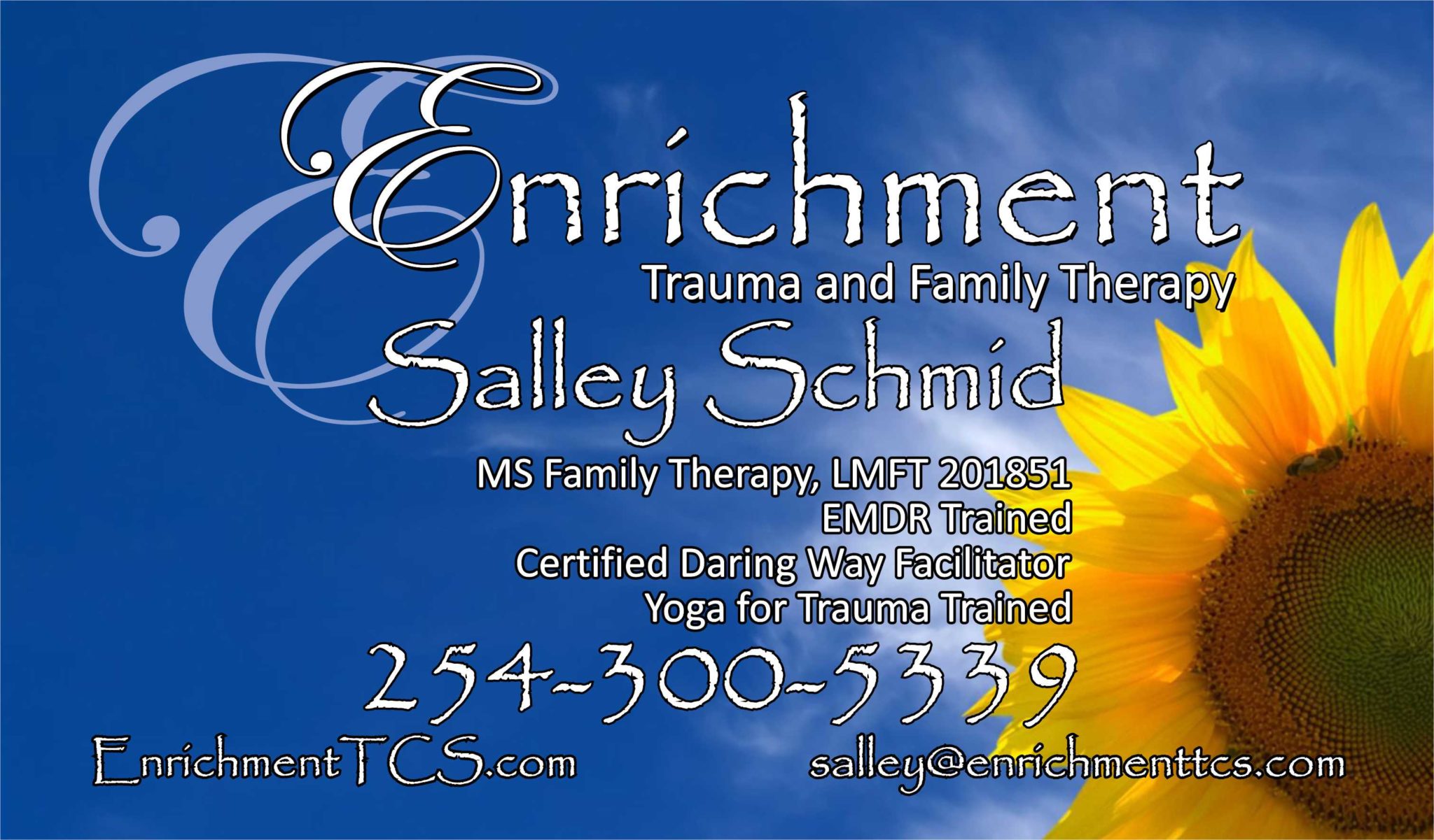 Salley Schmid - Enrichment Training & Counseling Solutions - Waco, Texas