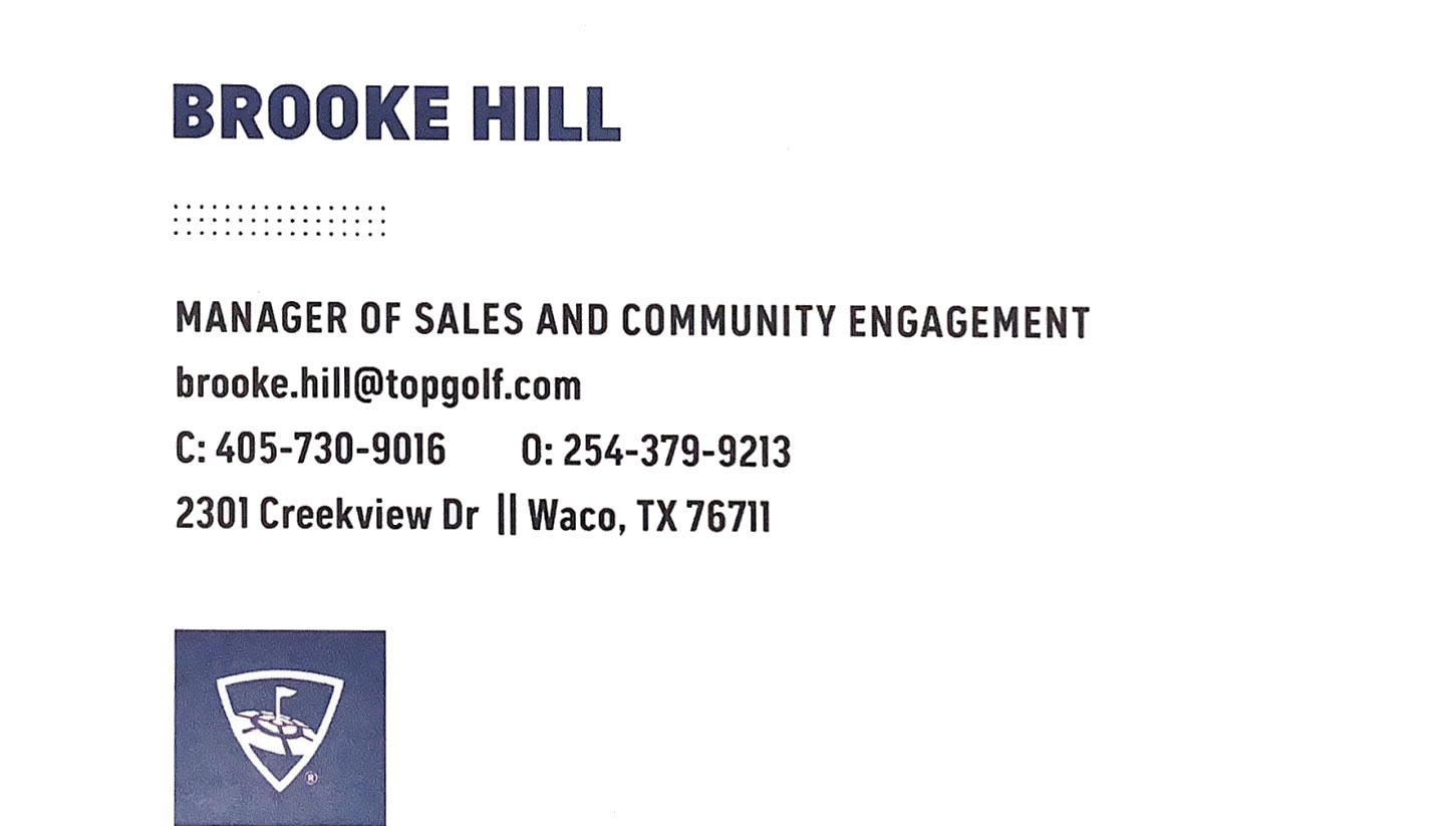 Brooke Hill Top Golf Waco