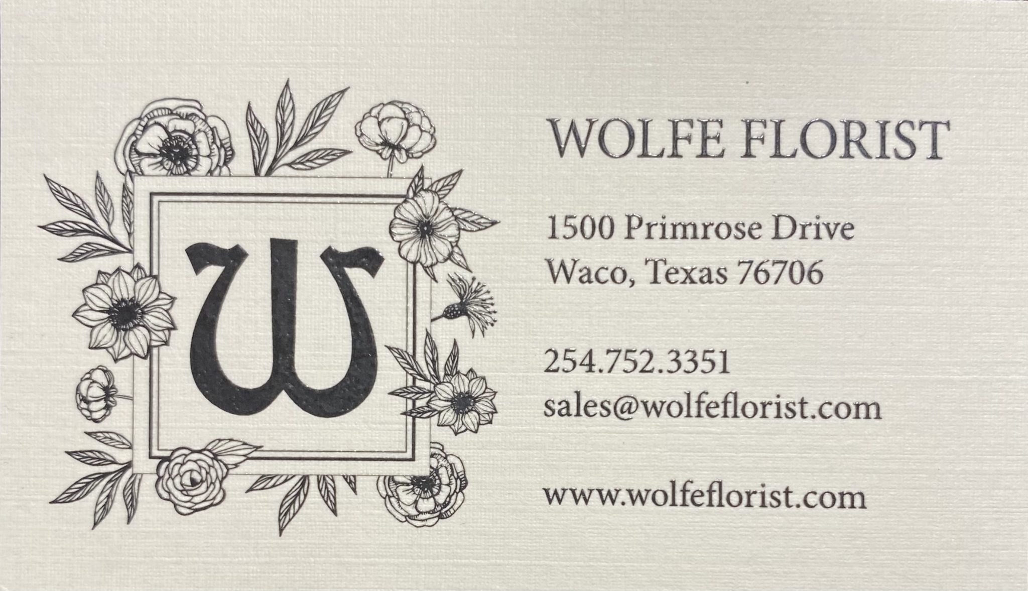 Irene Phelps Wolfe Florist Waco Texas
