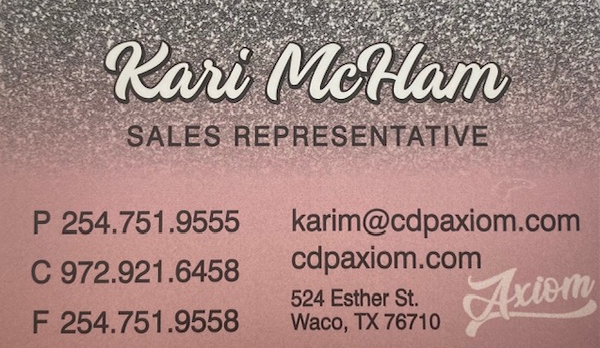 Kari McHam - Sales Representative Axiom Advertising Waco Texas