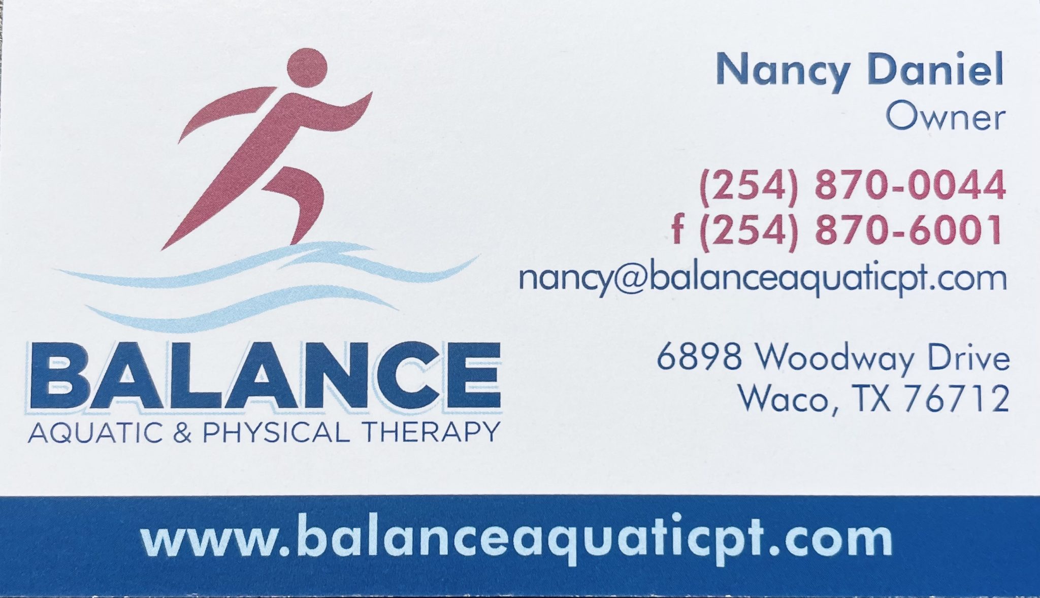 Balance Aquatic & Physical Therapy Waco, Texas - Nancy Daniel