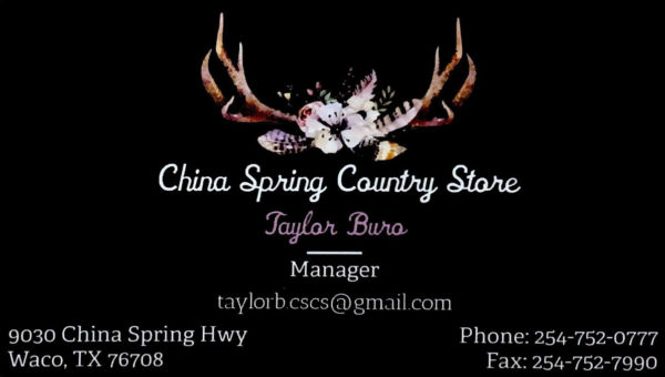 Taylor Buro - China Spring Country Store