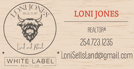 Loni Jones Realtor Gatesville, Texas White Label Realty