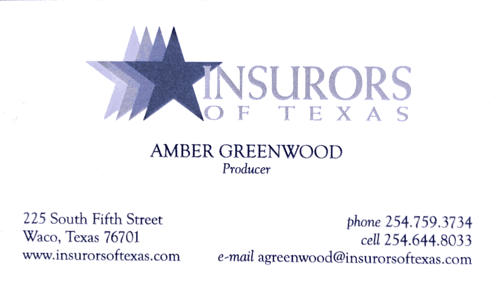 Amber Greenwood Insurors of Texas Waco, Texas