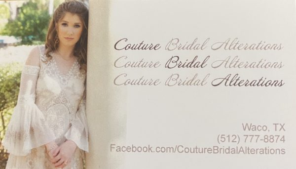Couture Bridal Alterations Waco, Texas