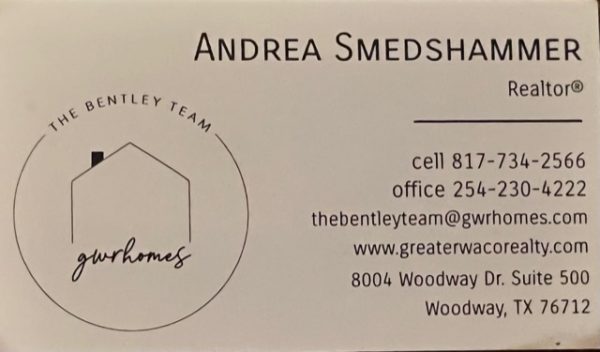 Greater Waco Realty - The Bentley Team Andrea Smedshammer