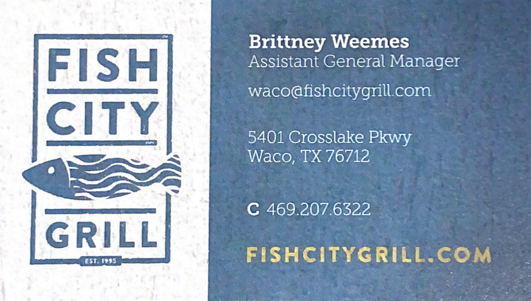 Brittney Weemes Waco Fish City Grill