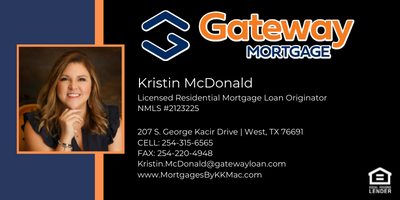 Kristin McDonald Gateway Mortgage Waco Texas