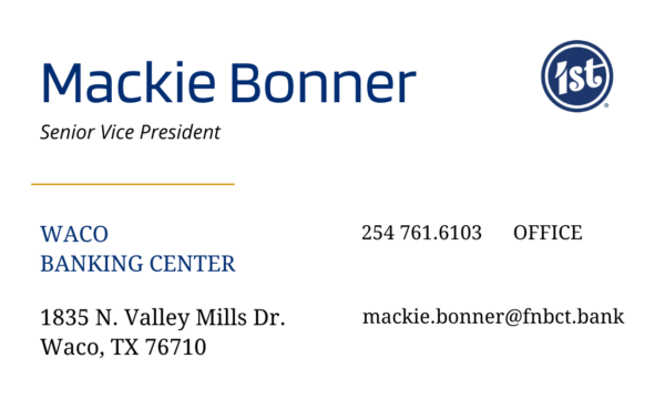 Mackie Bonner The First National Bank of Central Texas