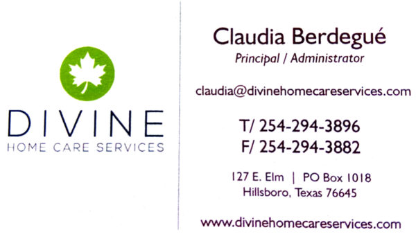 DIVINE HOME CARE SERVICES Waco Claudia Berdegue