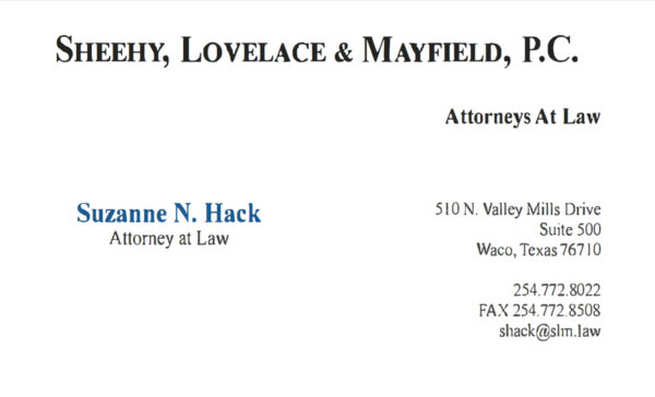 Sheehy Lovelace & Mayffield, PC Suzanne Hack