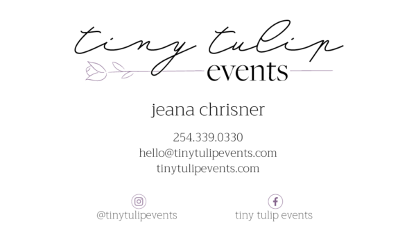 Tiny Tulip Events Waco Jeana Chrisner