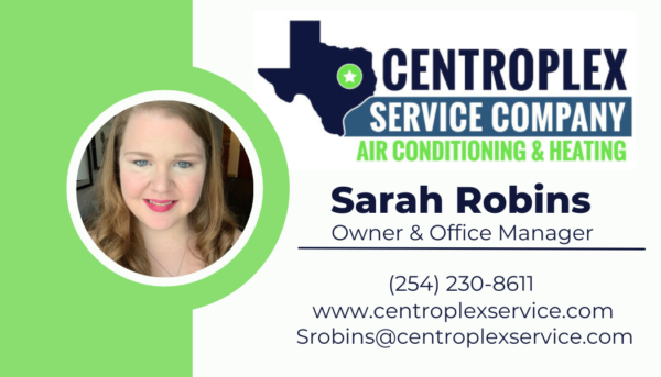 Sarah Robins Centroplex Service Company Air Conditioning & Heating Waco, Texas