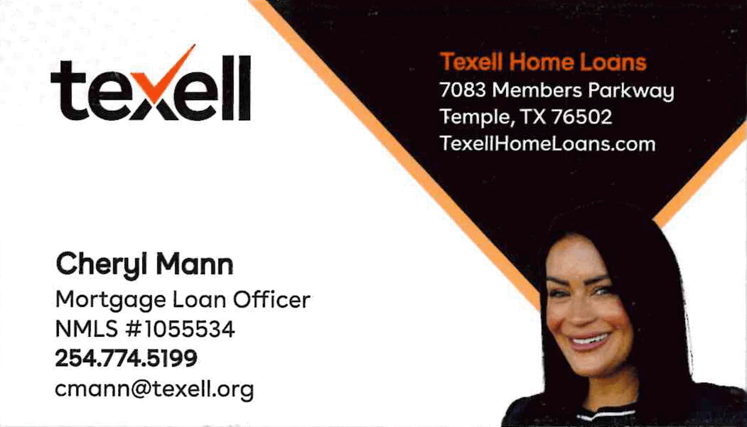 Cheryl Mann - Texell Home Loans Waco, Texas