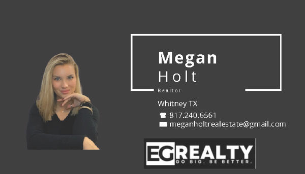 Megan Holt Realtor Whitney, Texas