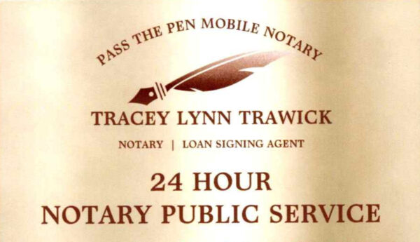 Pass the Pen Mobile Notary Waco, Texas - Tracey Lynn Trawick