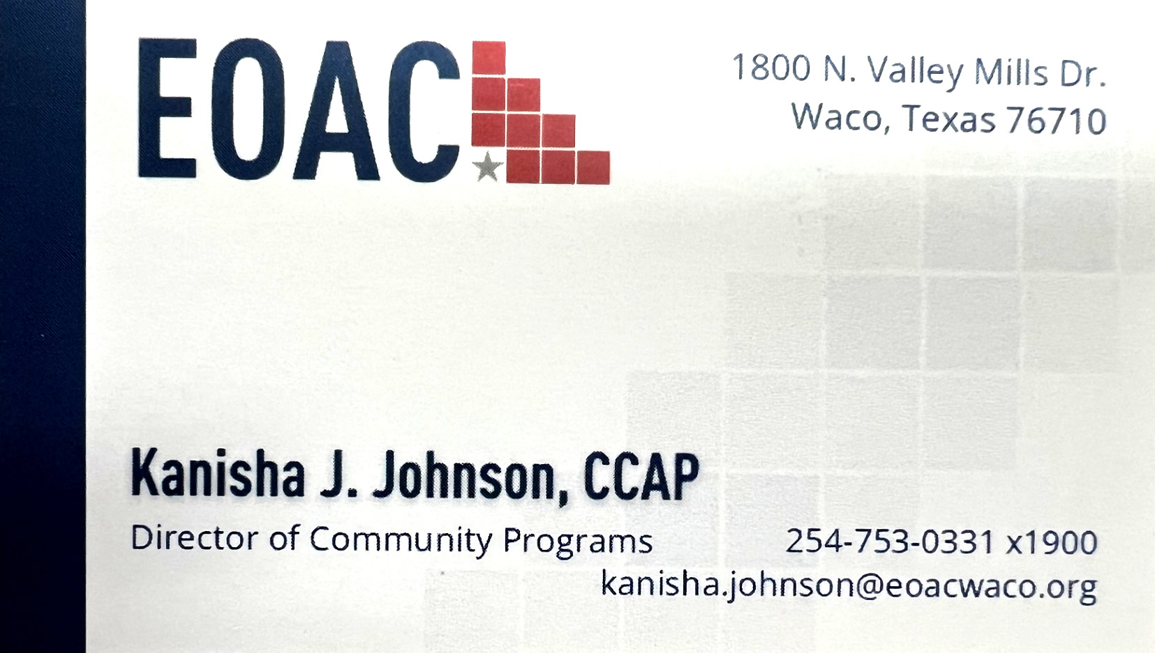 Kanisha Johnson EOAC Waco, Texas