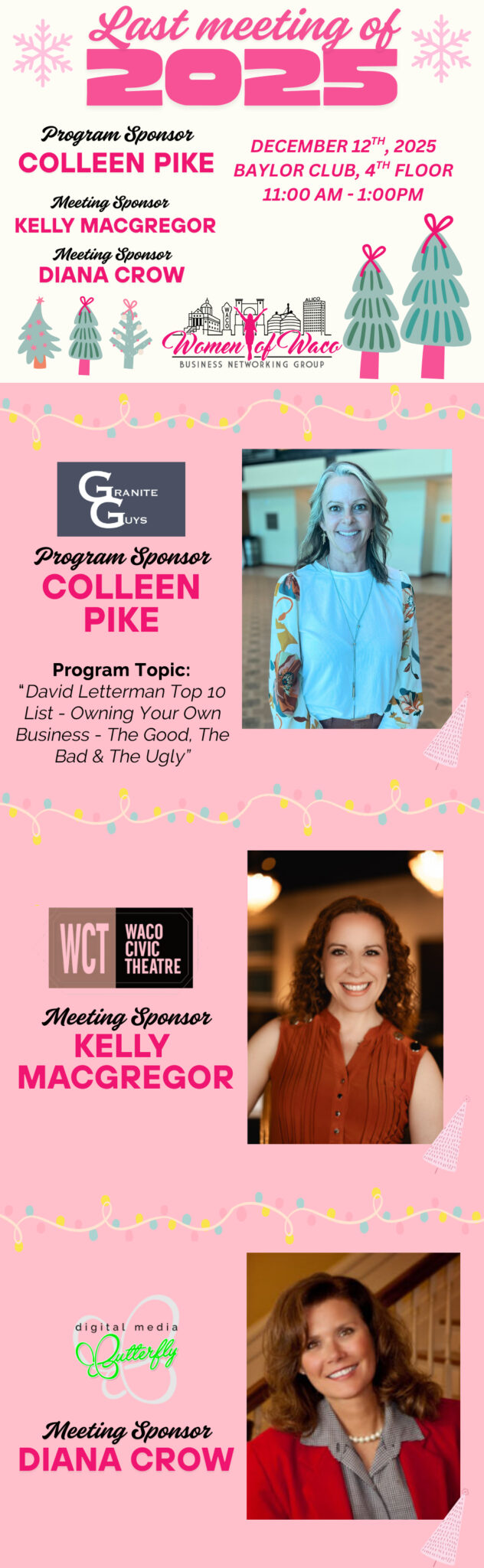 Women of Waco Business Networking Meeting December 2025