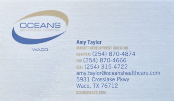 Amy Taylor Oceans Behavioral Hospital Waco