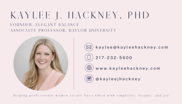 Kaylee Hackney, Elegant Balance Waco, Texas