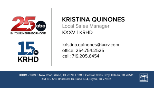 Kristina Quinones Channel 25 KXXV KRHD Waco