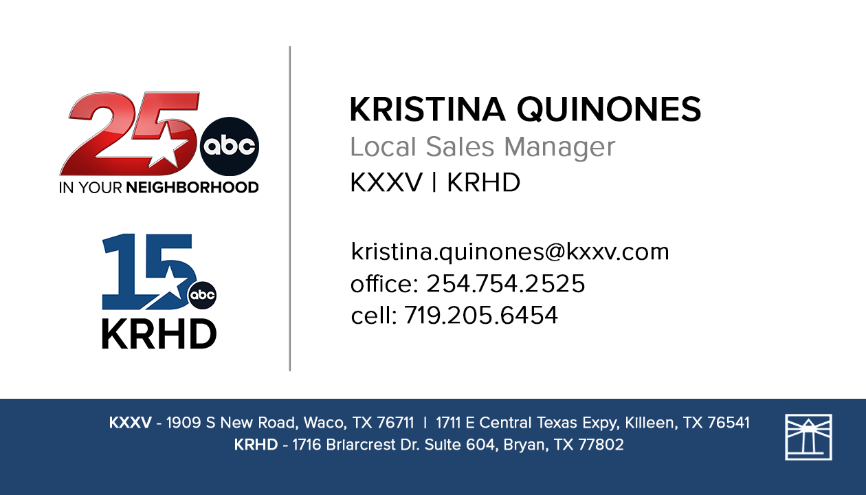 Kristina Quinones Local Sales Manager KXXV KRHD Waco